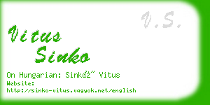 vitus sinko business card